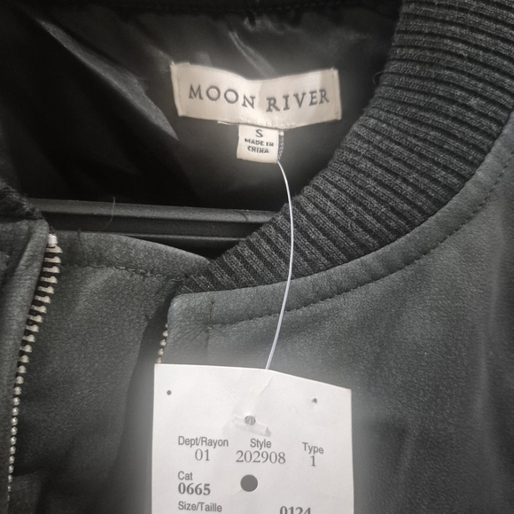 Moon River Gray Bomber Jacket - Picture 2 of 5